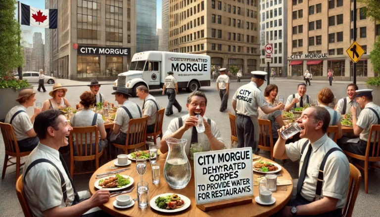 City Morgue to Dehydrate Corpses to Provide Water for Downtown Restaurants